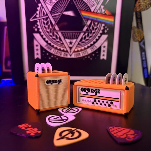 Orange Guitar Pick Holder